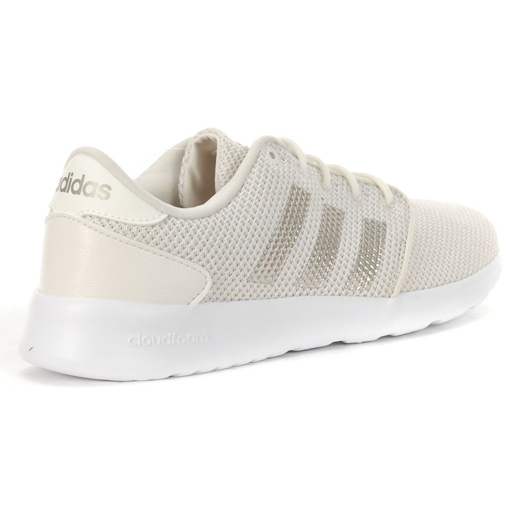 Adidas Women's QT Racer Running White/Platinum Metallic Running Shoes