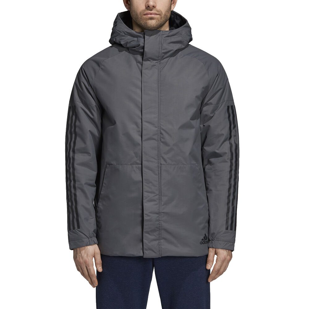 Adidas Men's Xploric 3Stripes Grey Winter Jacket CY8641