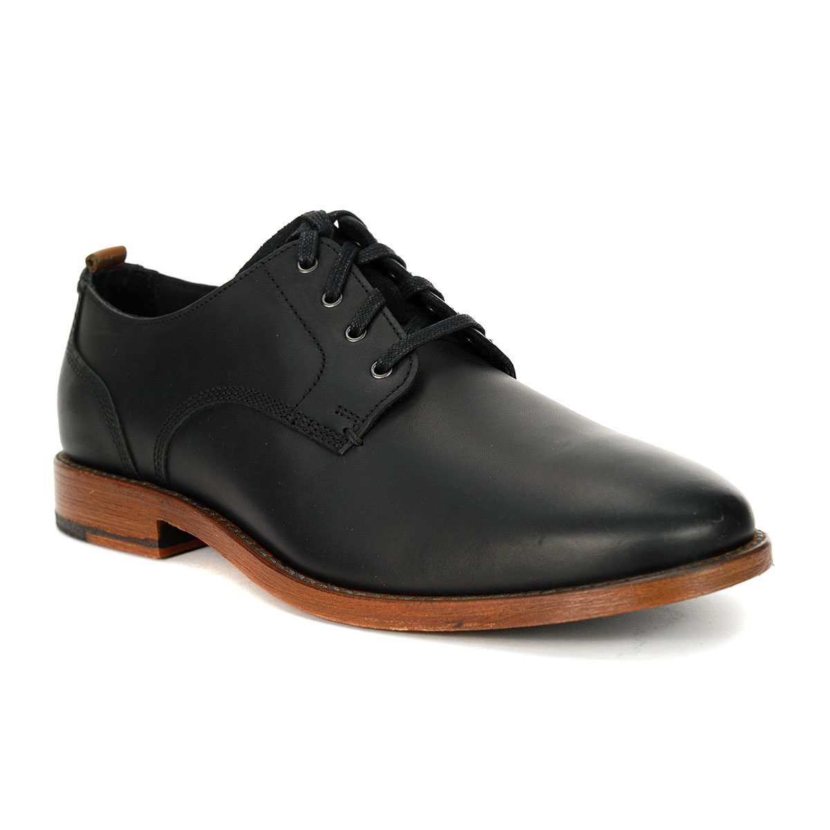 Cole Haan Men's Feathercraft Grand Blucher Oxford Black Smooth Leather