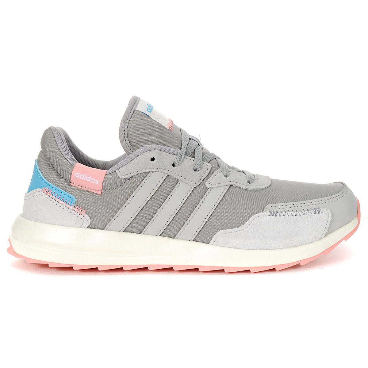 Adidas Women's Essentials Retrorun Light Granite/Bright Cyan Running