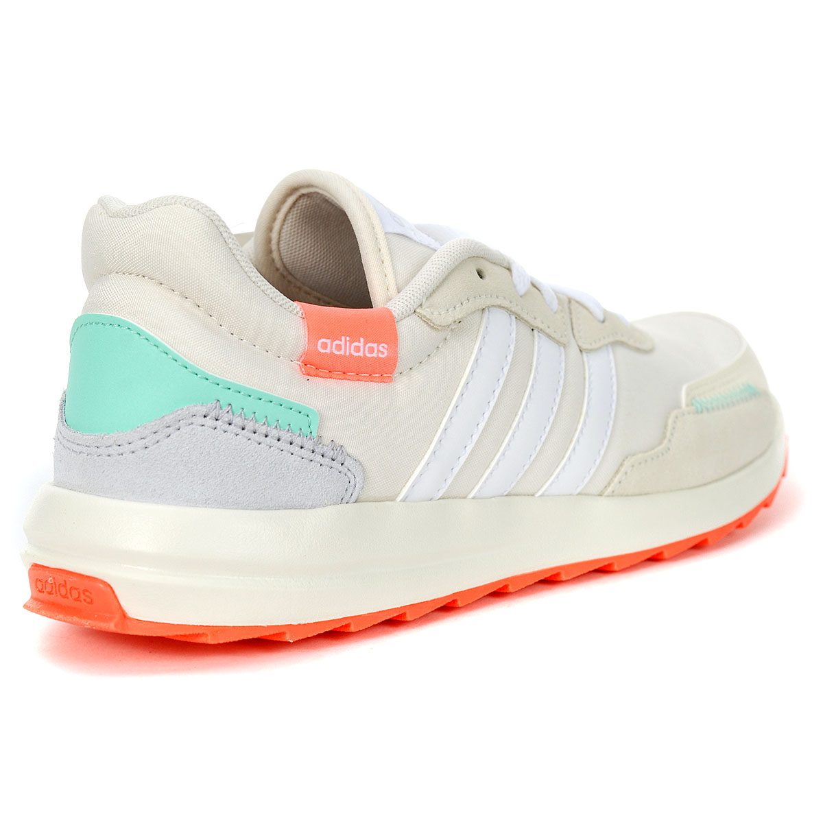 Adidas Women's Essentials Retrorun Chalk White/Cloud White/Signal Coral
