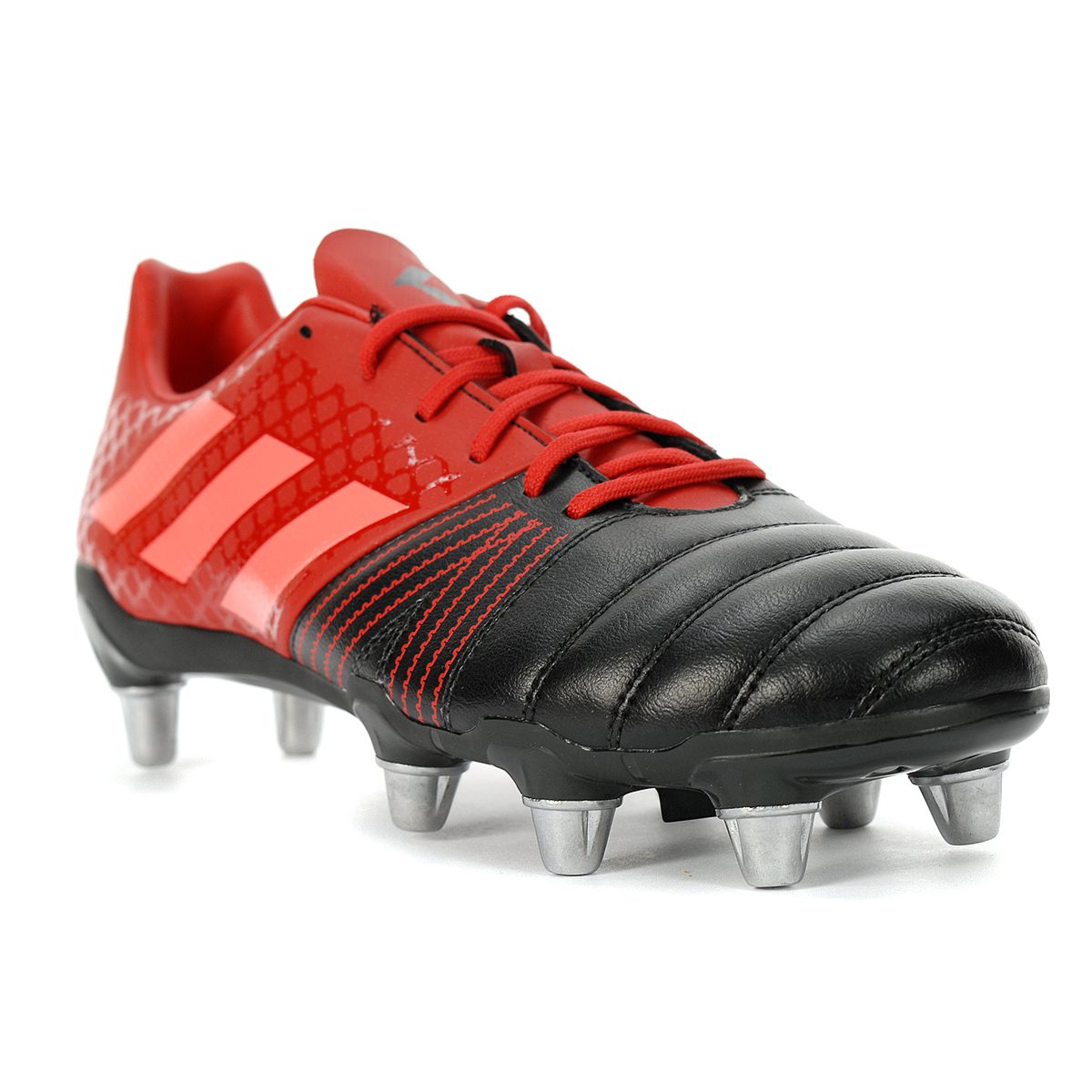 Adidas Men's Kakari Core Black/Signal Coral/Scarlet Soft Ground Rugby