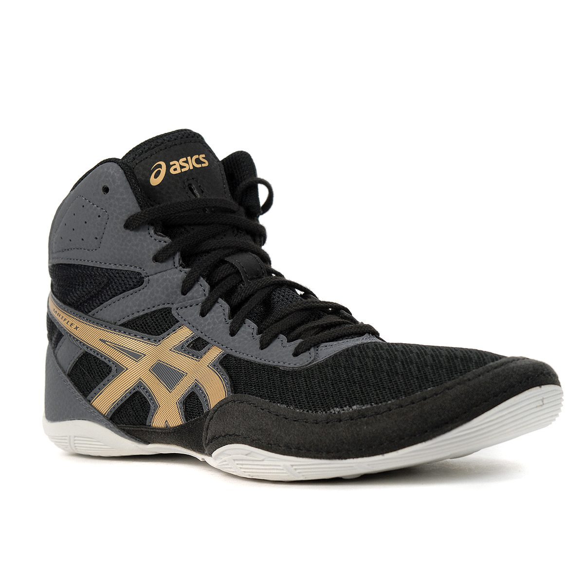 ASICS Men's Matflex 6 Black/Champagne Wrestling Shoes 1081A021.002