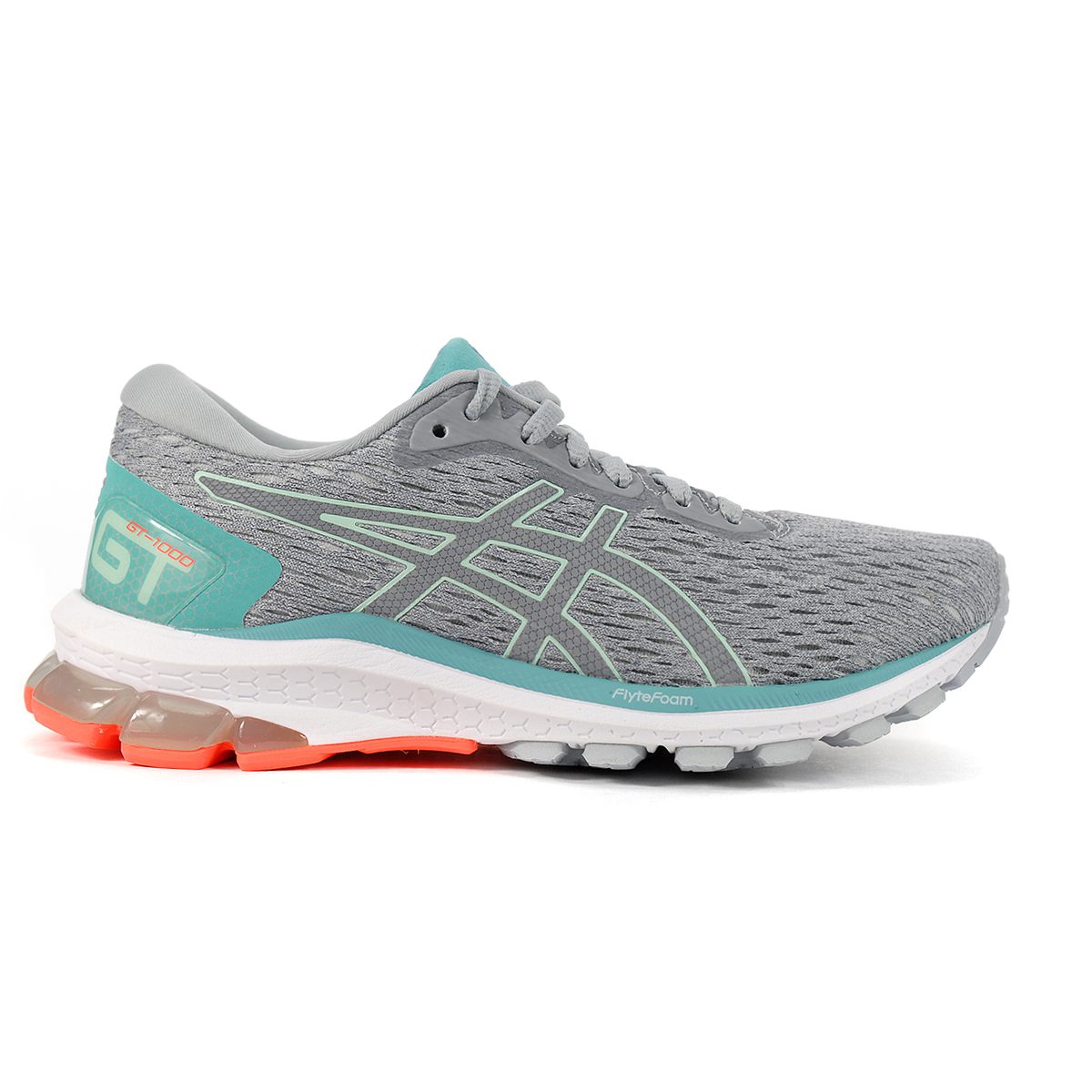 ASICS Women's GT1000 9 (Wide) Piedmont Grey/Bio Mint Running Shoes