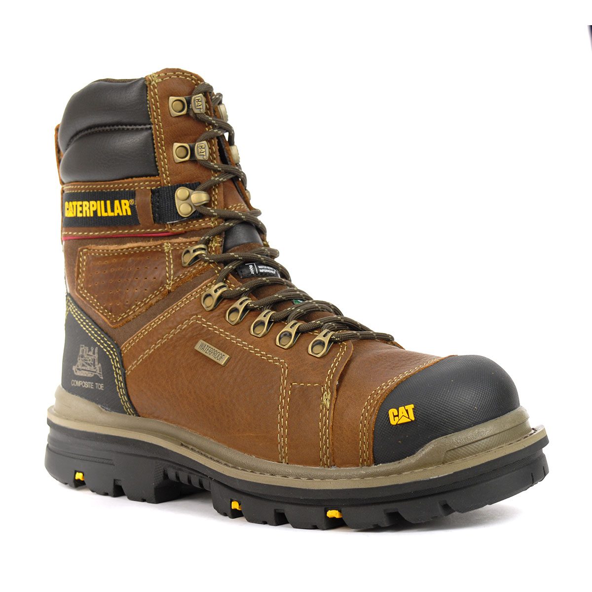 Caterpillar Men's Hauler 8" Waterproof CSA Oak Work Boots P717629