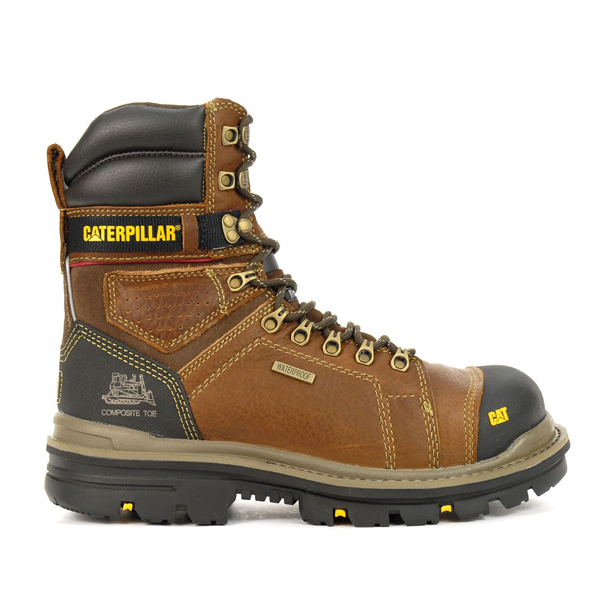 Caterpillar Men's Hauler 8" Waterproof CSA Oak Work Boots P717629