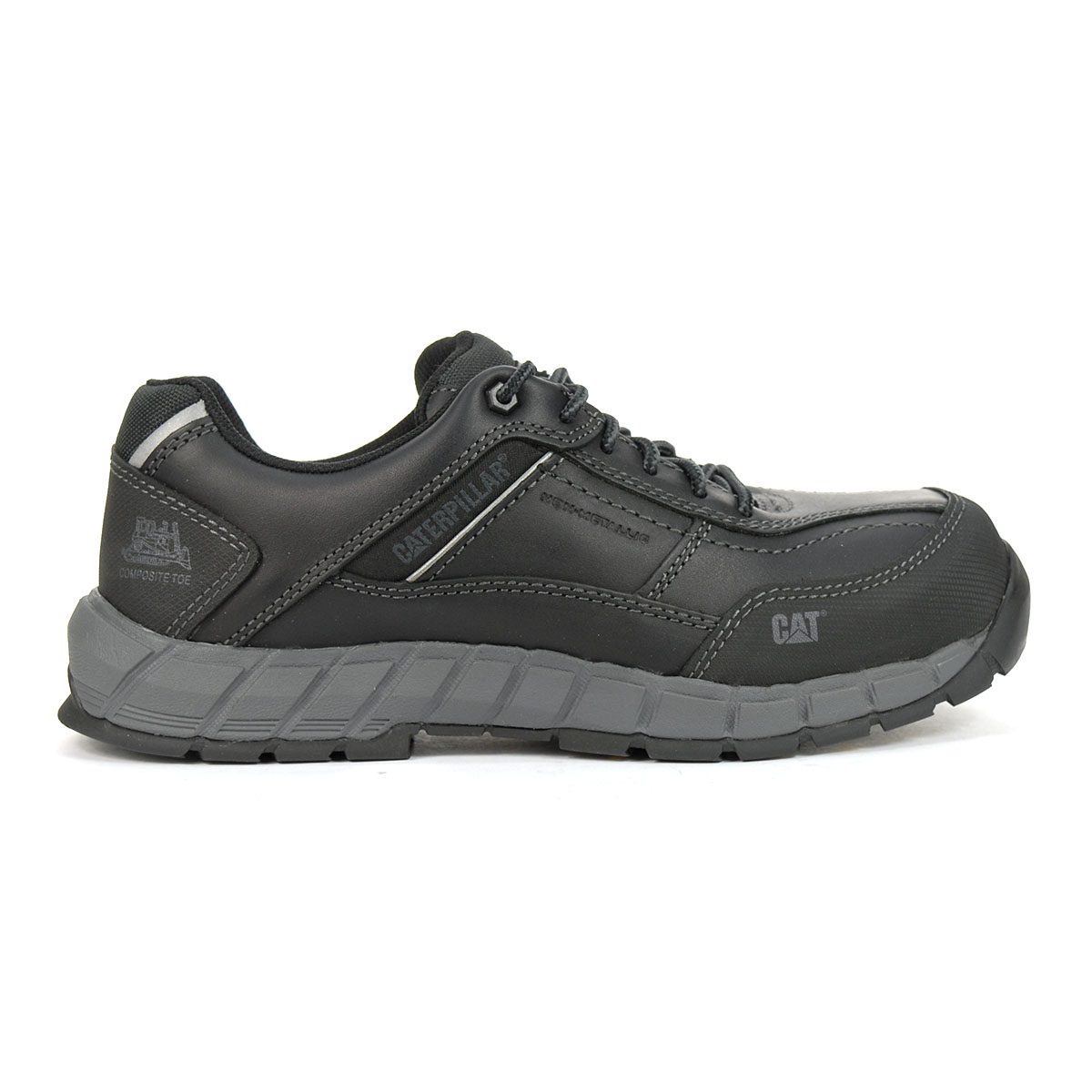 Caterpillar Men's Streamline Composite Toe Black Leather Work Shoes