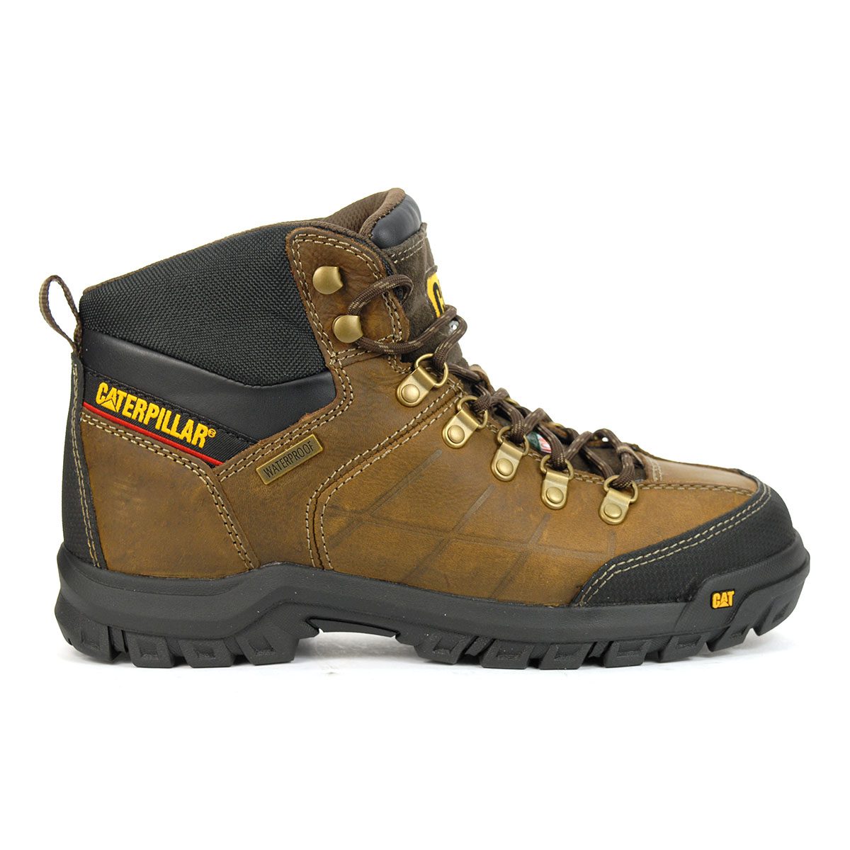 Caterpillar Men's Threshold Waterproof Steel Toe Real Brown Work Boots P722534