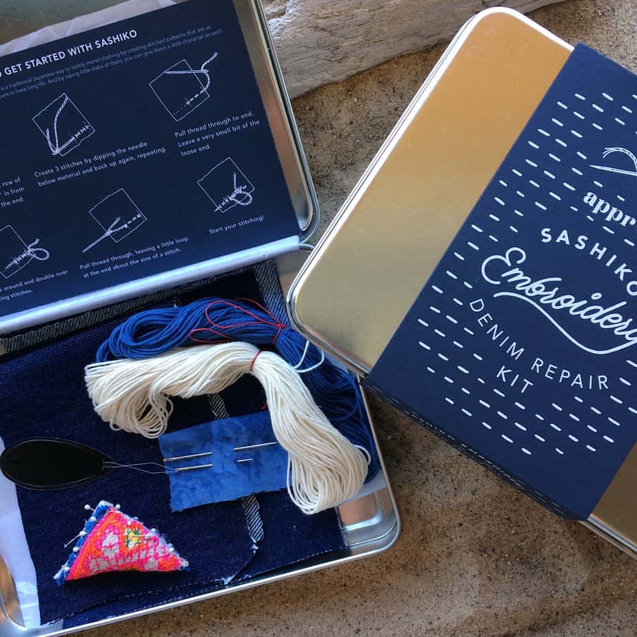Sashiko Denim Repair Kit Wool & Honey