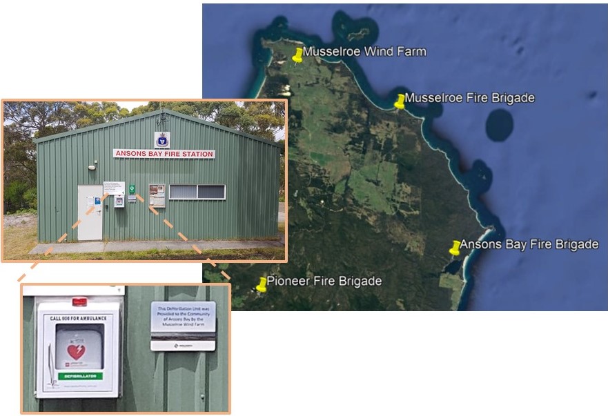 Defibrillator Support for NorthEast Tasmania Woolnorth Renewables