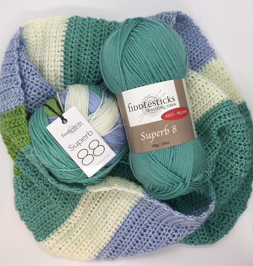 Beginners Crochet Kit Stripe Wool n Yarn