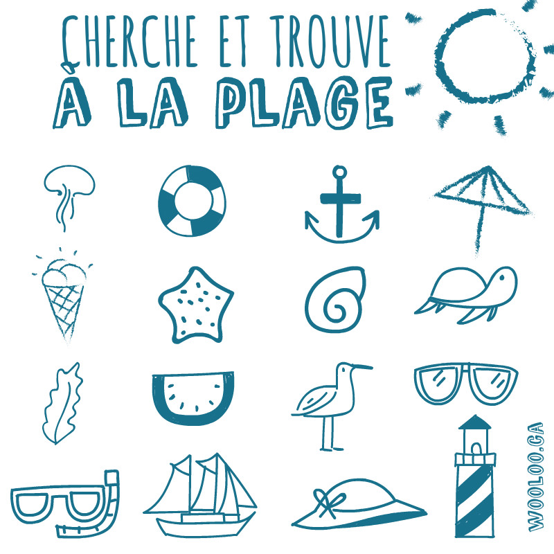 Jeu de Cherche et Trouve à la plage Wooloo