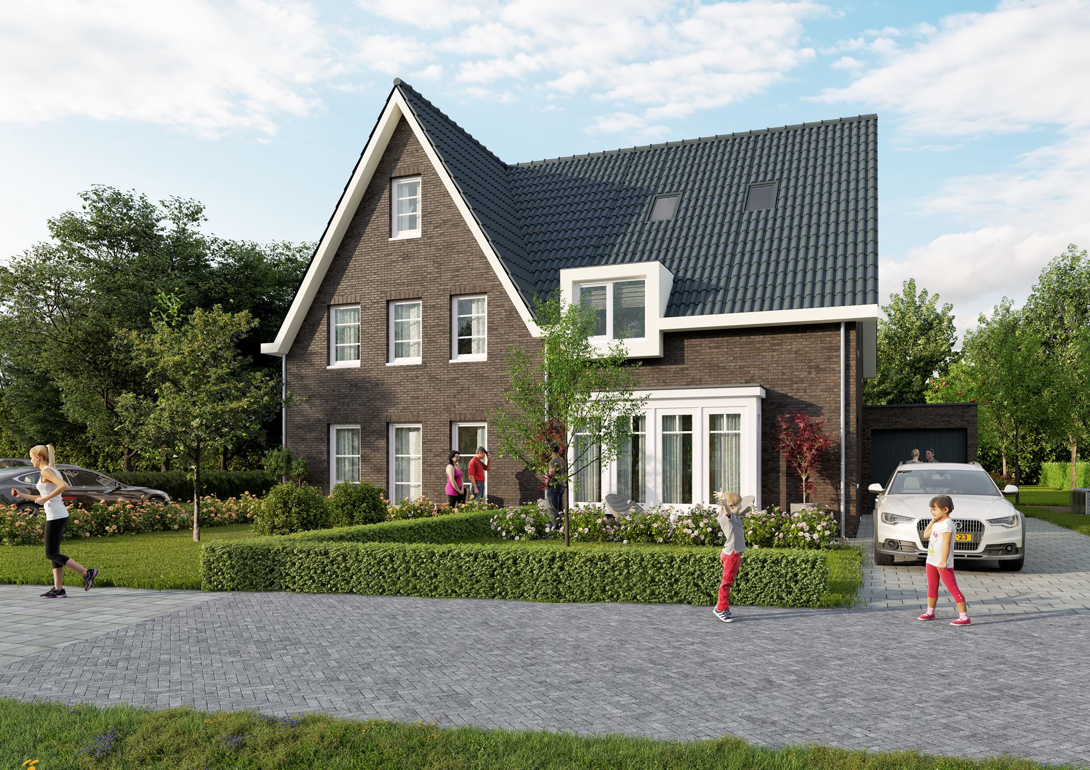 Natuurlijk Stads riante tweekappers en een vrijstaand huis in