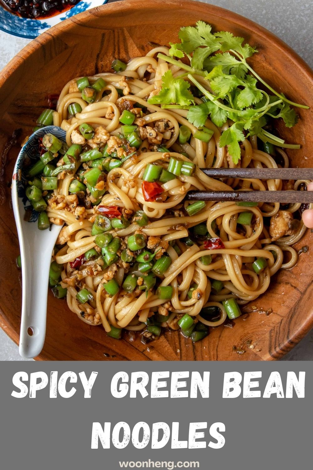 How to make an Easy Vegan Spicy Green Bean Noodle WoonHeng