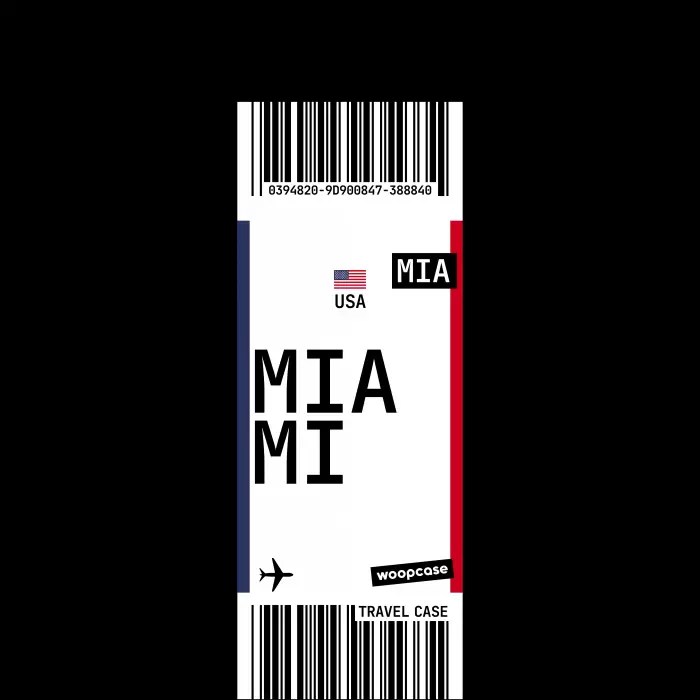 Plane ticket case Miami Woopcase