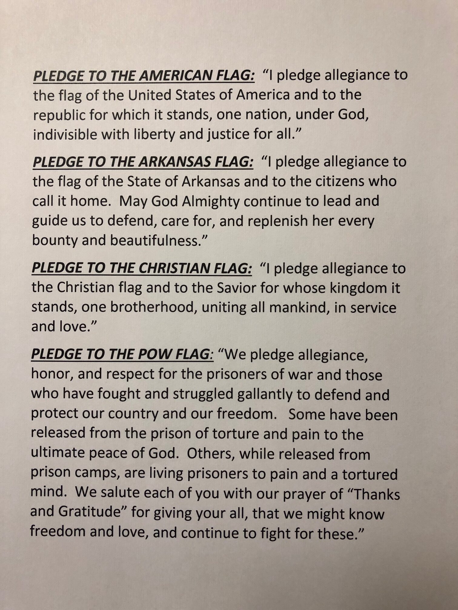 PATRIOTIC PROGRAM TO BEGIN AT 800PM AT WOOSTER CITY PARK ON SAT JUNE