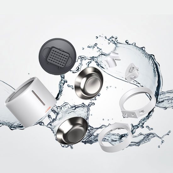 WOpet Barn Automatic Cat Feeder for Two Pets with Dual Bowls