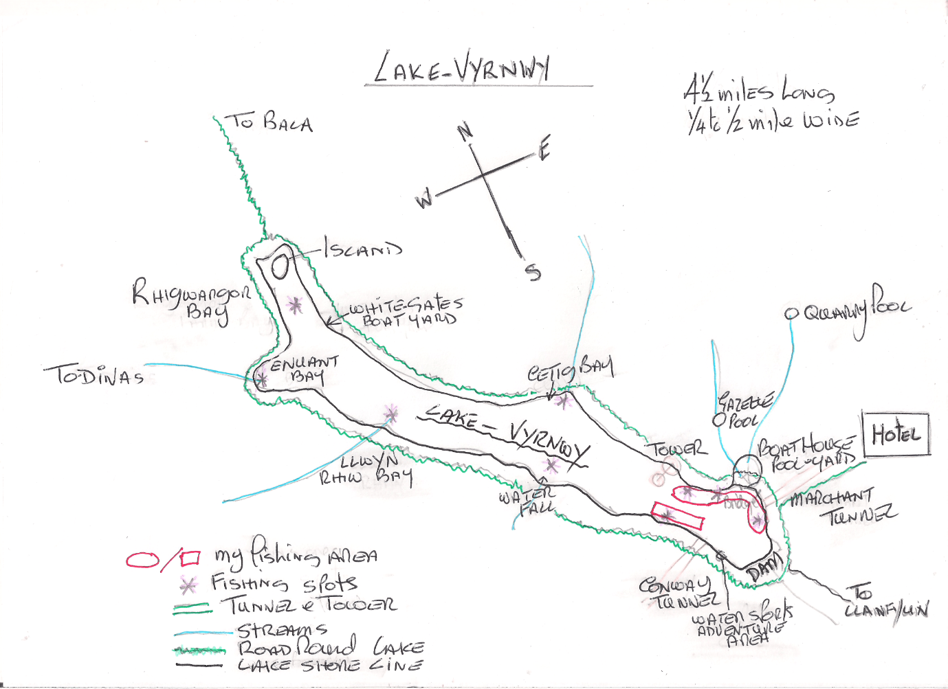 Fishing ElynEfymwy / lake Vyrnwy Worcester Fly Dressers
