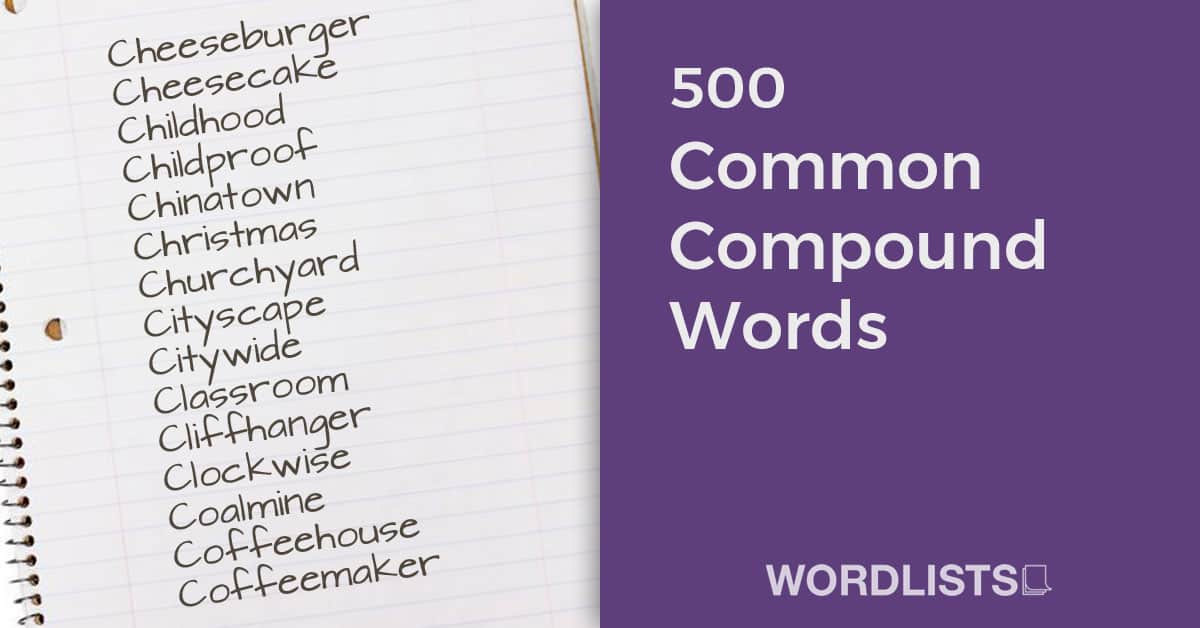 500 Common Compound Words