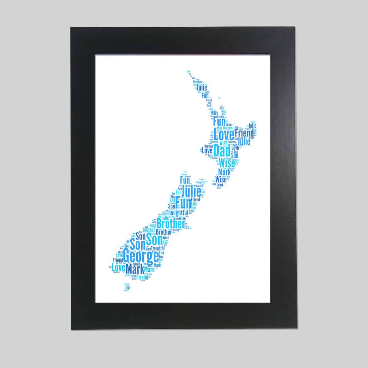 Personalised New Zealand word art print word art prints word art app