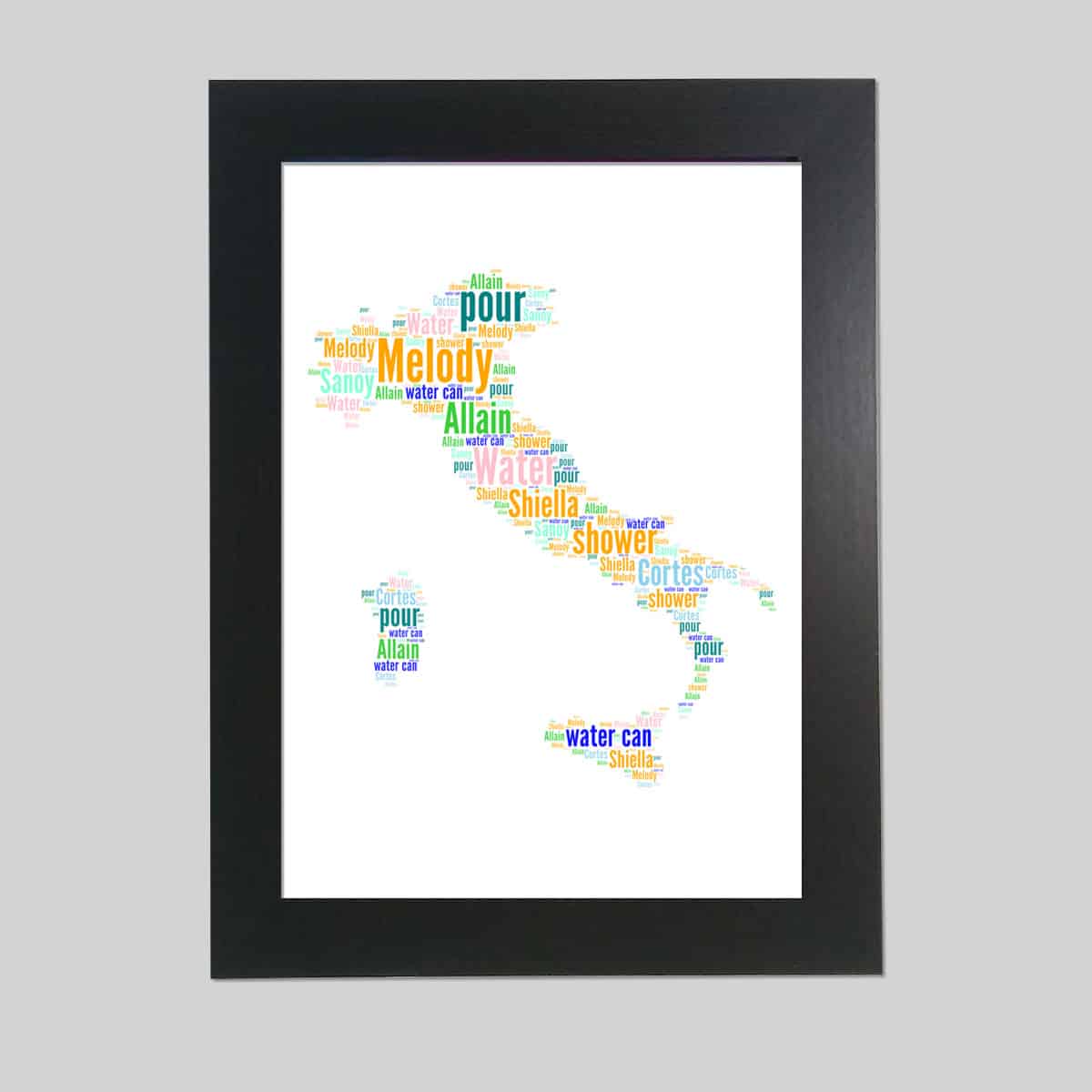 Italy word art print Word Art Prints Word Art App