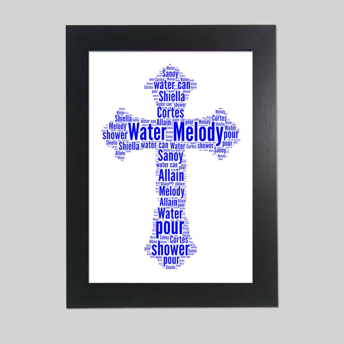 Religious Cross word art print Word Art Prints Word Art App