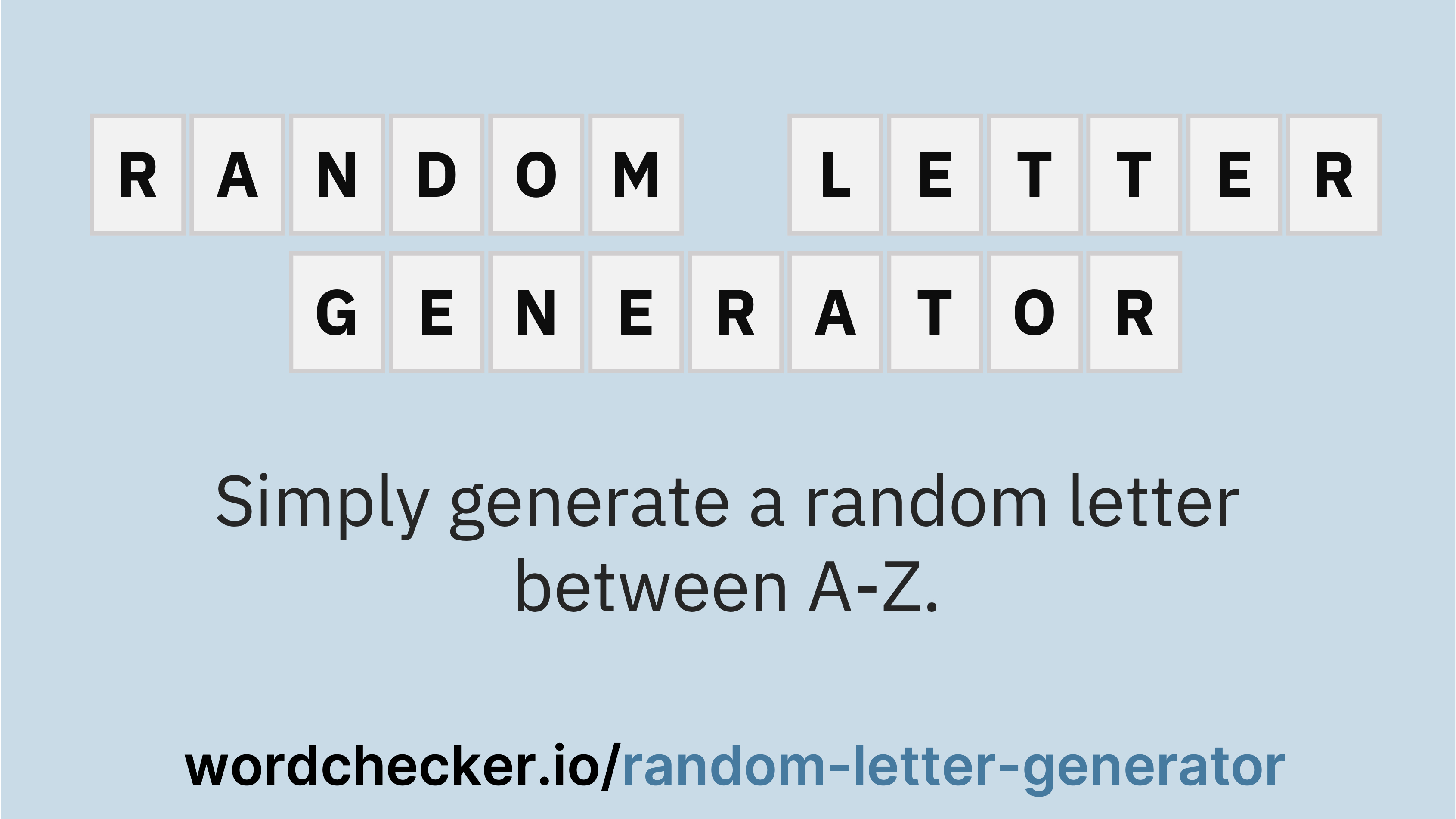 Random Letter Generator Word Checker