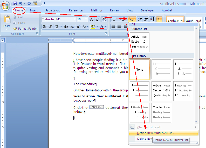 Where Is Multilevel List Word 2023 How To Fix Multilevel List In Word | Ms Word Know How
