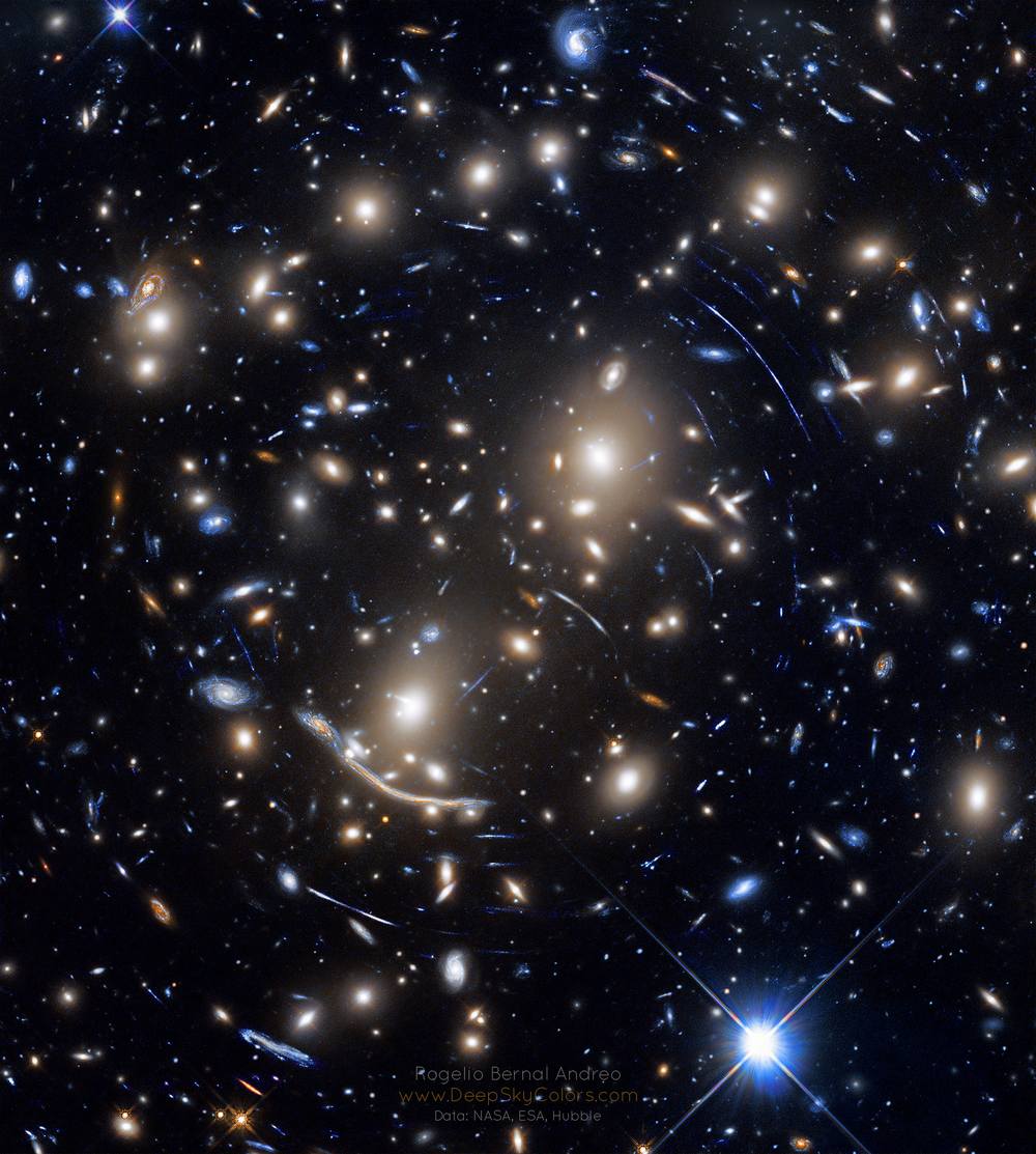 Galaxy Cluster Gravitational Lens WordlessTech