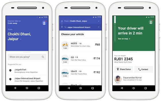 Uber Lite, com apenas 5 MB peça seu carro mesmo em um smartphone bem