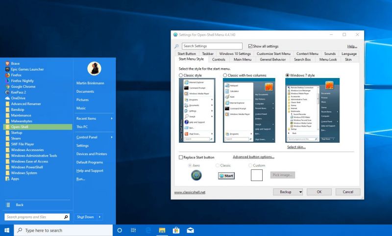 Guide to Get the Classic Start Menu Back in Windows 10