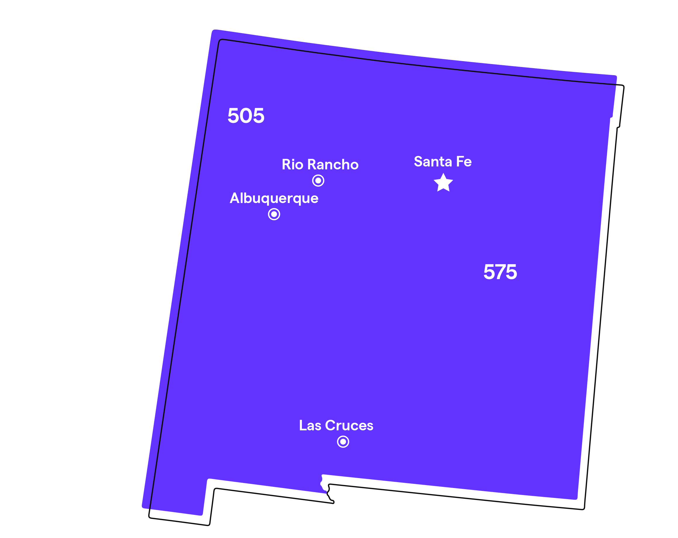 New Mexico (NM) Local Phone Numbers Area Codes 505, 575