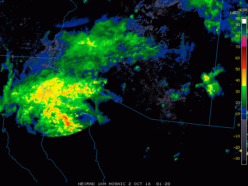 UPDATE Heavy Rains from Rosa Spreading into the Desert Southwest