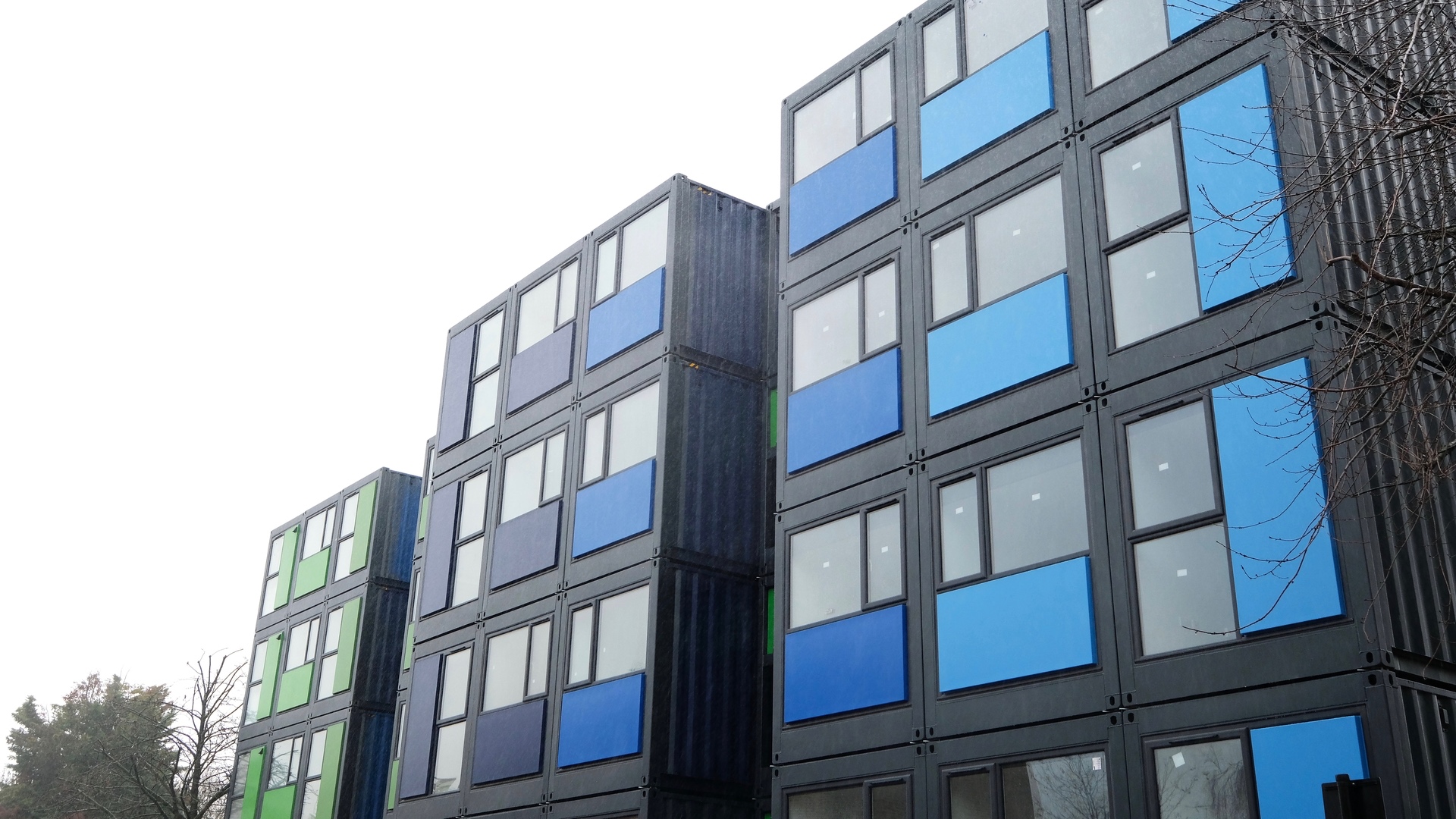 UK's biggest shipping container village opens up for homeless people