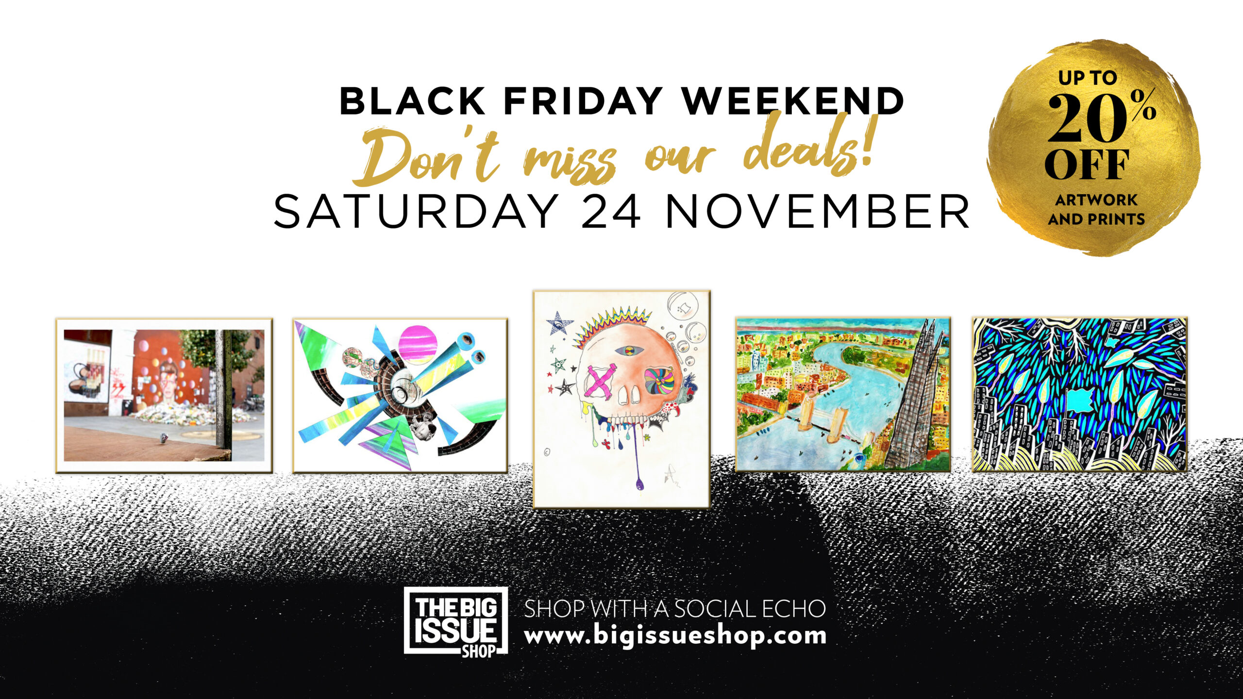 Grab 20 off street art at The Big Issue Shop this Black Friday weekend