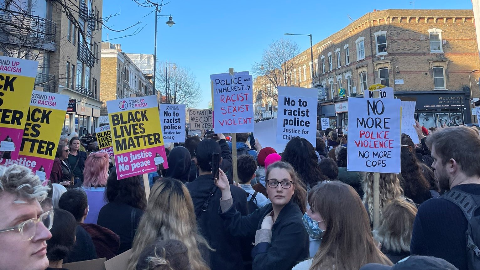 Child Q Hundreds protest outside Stoke Newington police station The Big Issue