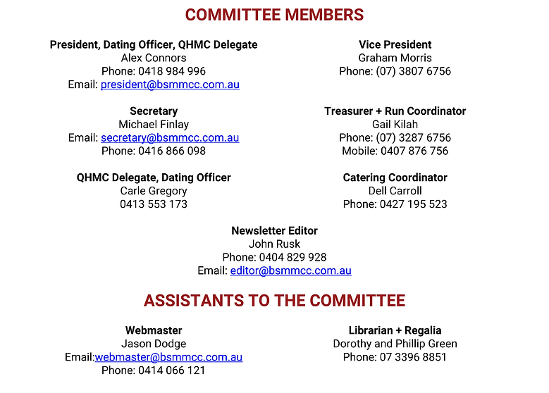 Contact Us BSMMCC Brisbane Southside Morris Minor Car Club