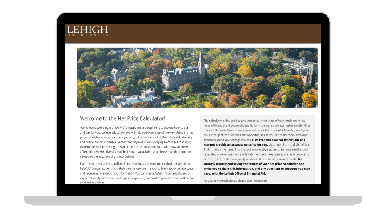 Financial Aid You First, Lehigh Next
