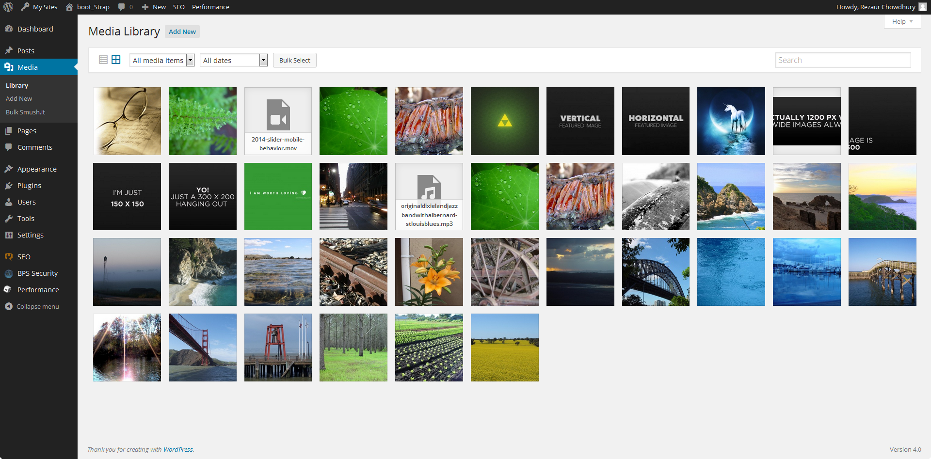 Media library screen Documentation
