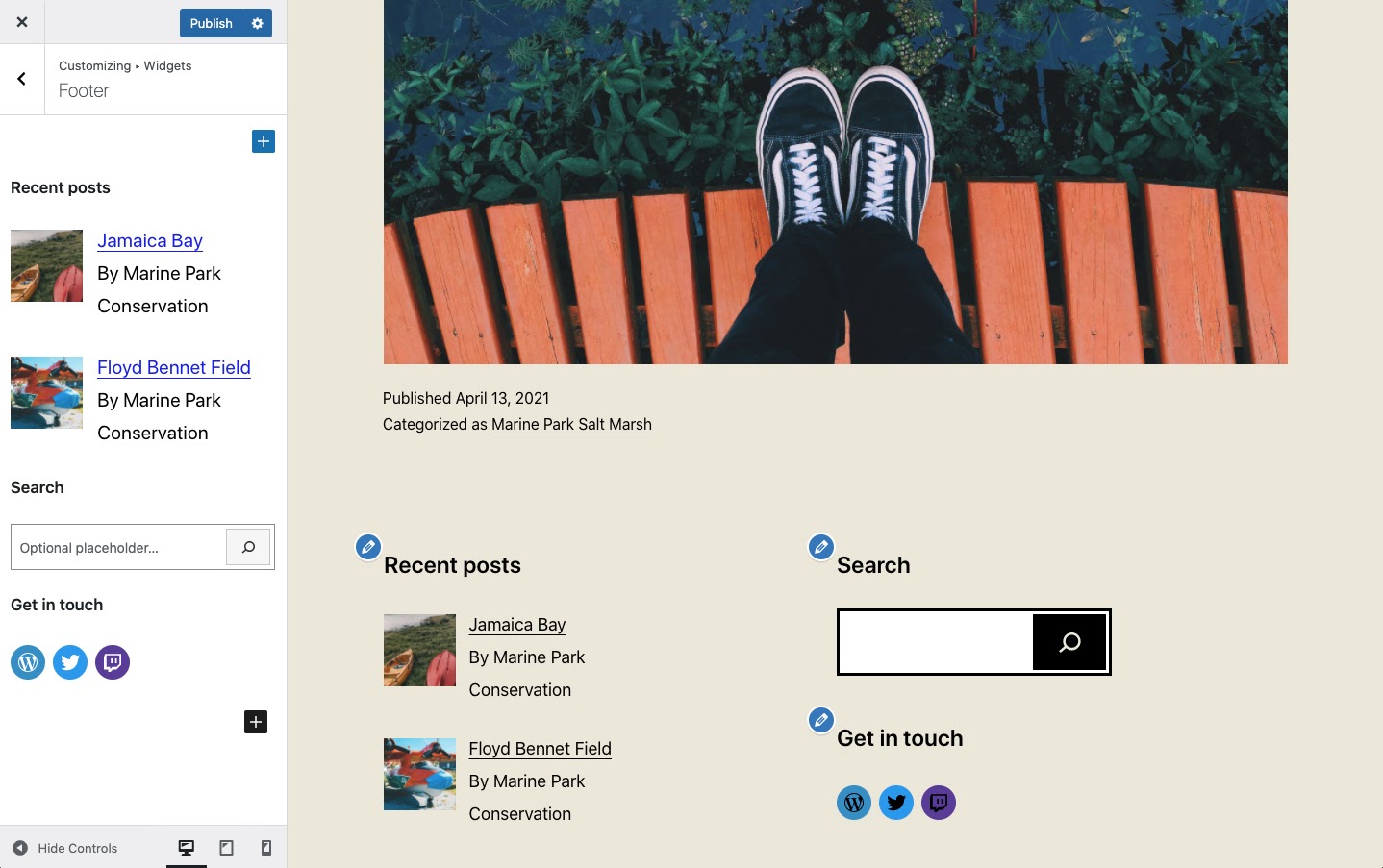 Blockbased Widgets Editor Documentation