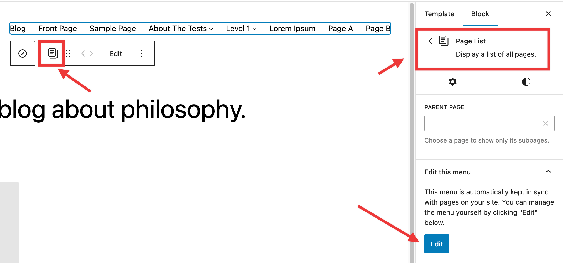 Navigation block Documentation