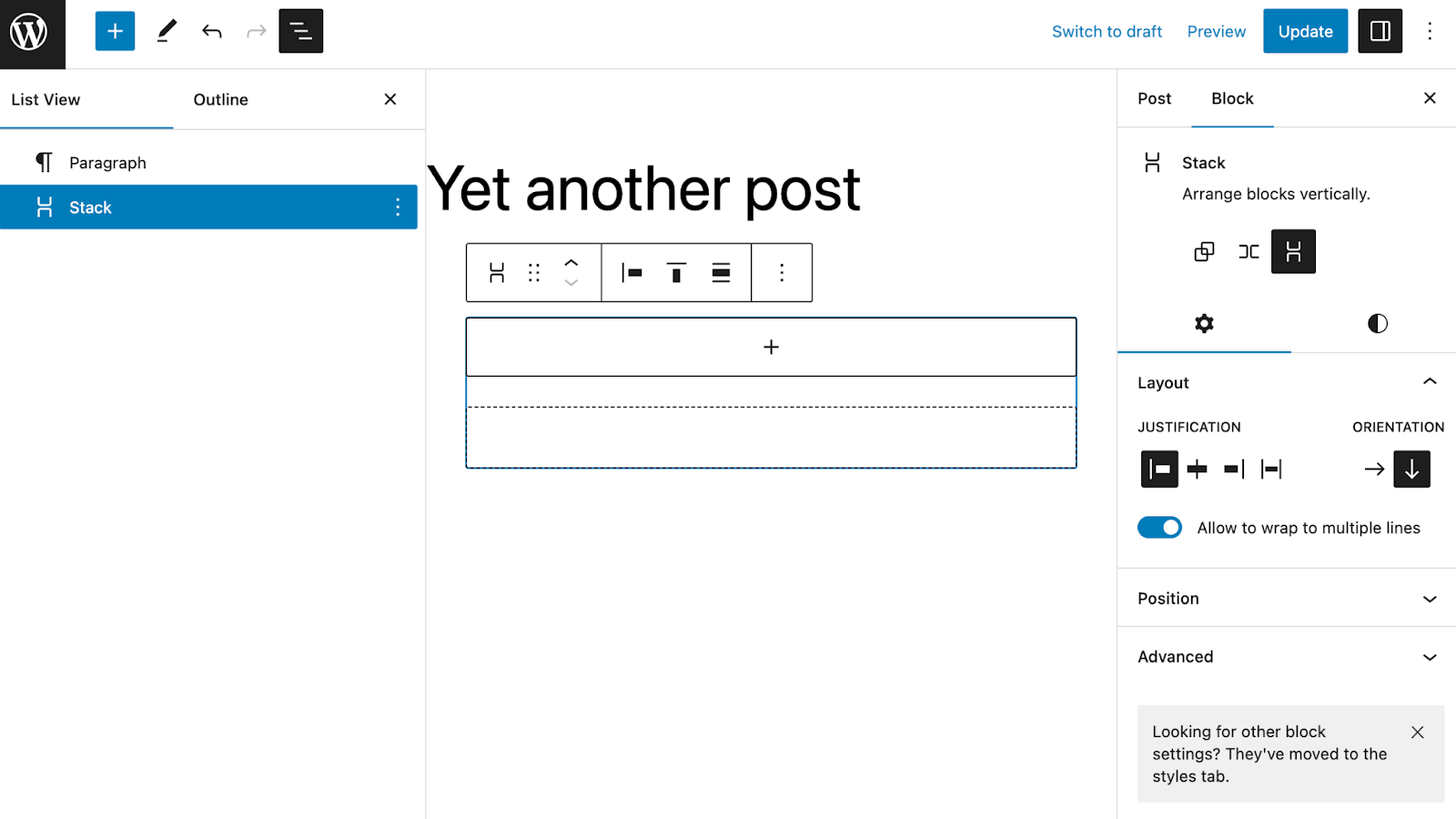 Stack block Documentation