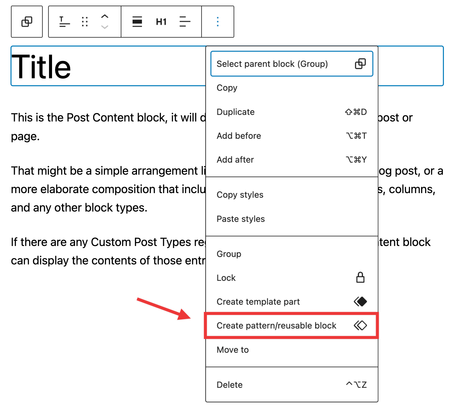 Search Results Title block Documentation