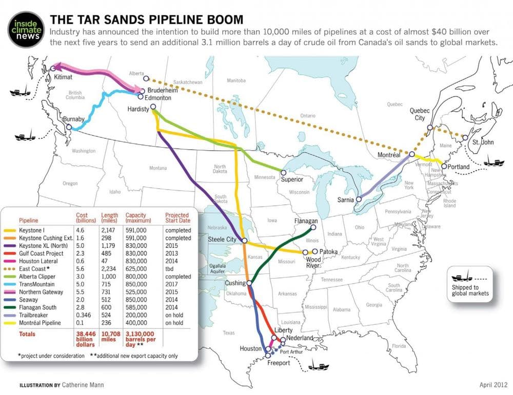 Tar Airlines Route Map Tar Sands Proposal Sparks Protest in Maine Radio Boston