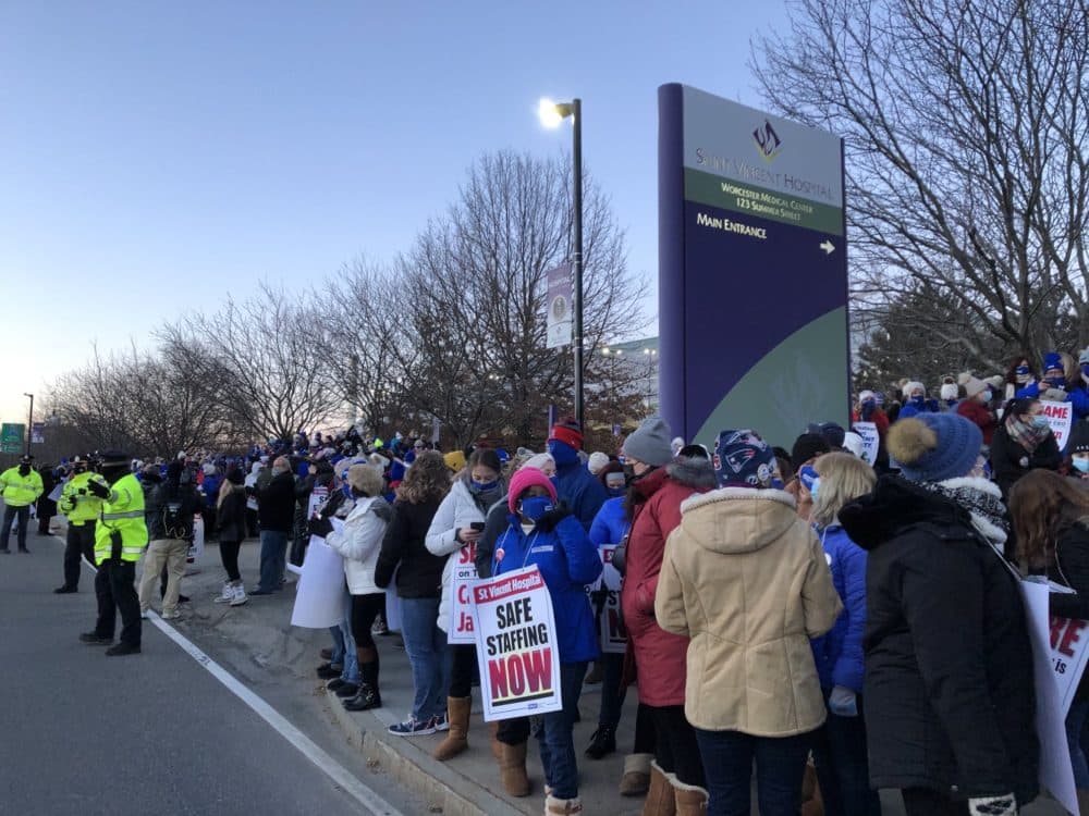 800 Nurses At St. Vincent Hospital In Worcester Strike Over Staffing