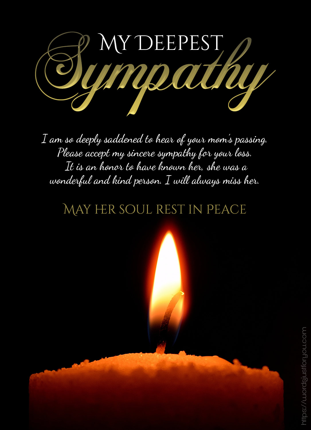 My Deepest Sympathy Messages Words Just for You! Free Downloads and