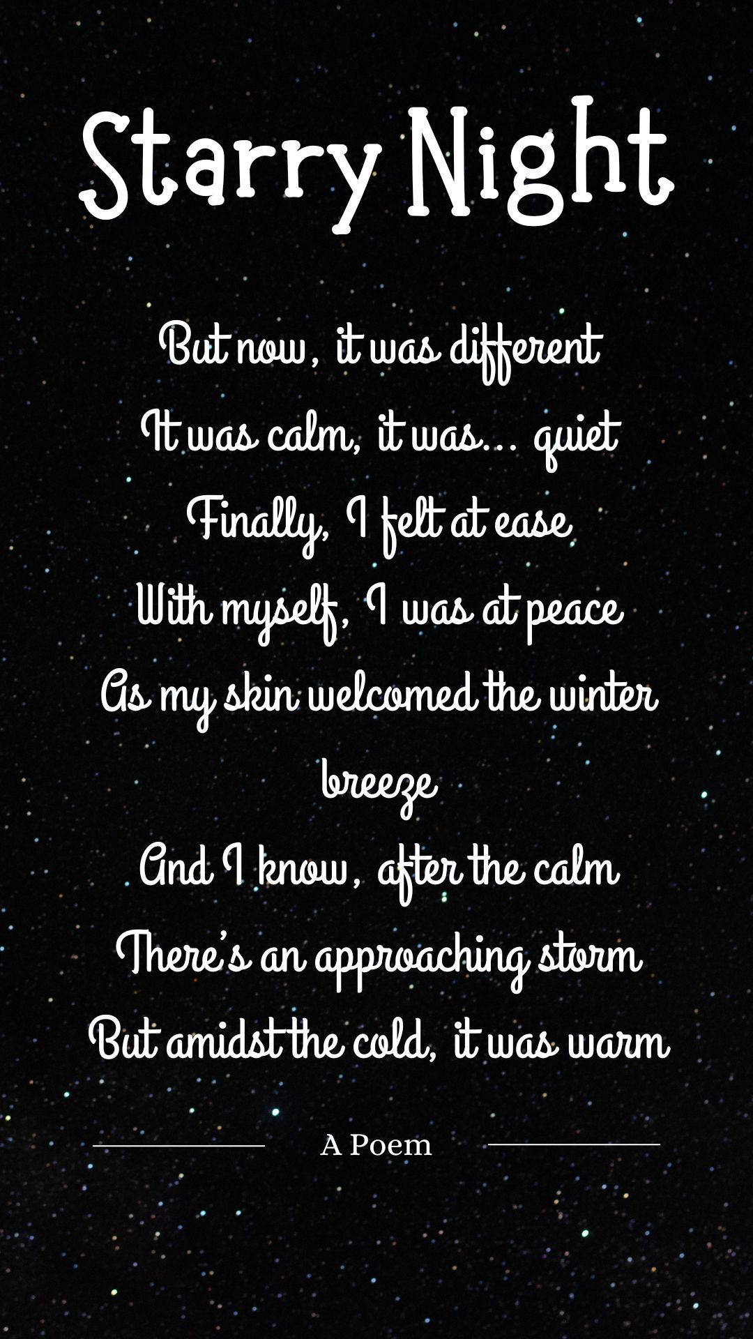 Poem Starry Night Nicole Marcina
