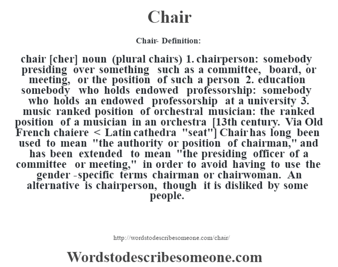 Definition Of Committee Chair DEFINITION HWK