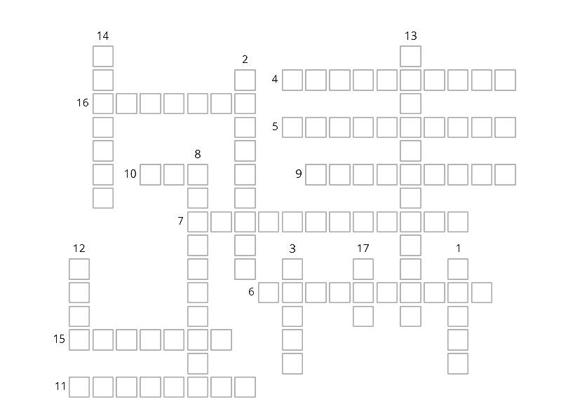 In a hotel Crosswords Crucigrama