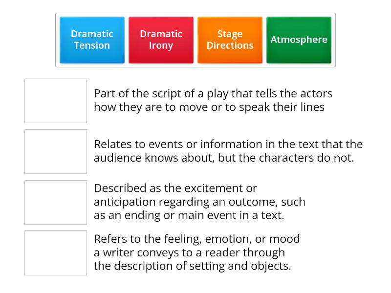 Dramatic devices Match up
